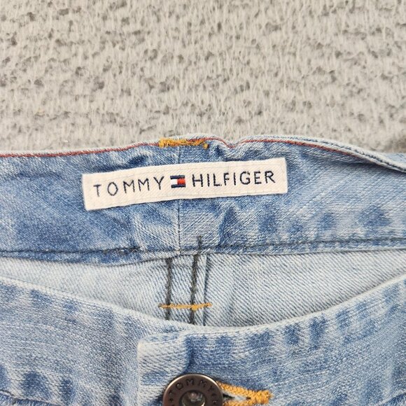 Tommy Jeans Womens 14 Y2K Curvy Trouser Flare Flap Pockets Cotton Denim (36x30) - Picture 7 of 13